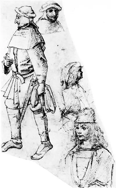 A Peasant and Three Bustlength Figures Hieronymus Bosch